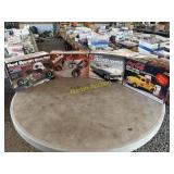 50 Chevy pick up, 56 Ford, T bucket, red Baron