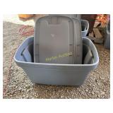 Three totes three lids