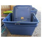 Three totes three lids