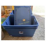 Three totes three lids