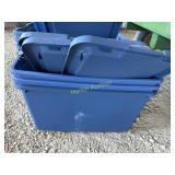 3-34 gallon totes with lids