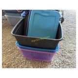 Three totes three lids
