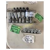 Snap on misc flex head sockets 3/8 to 3/4, square