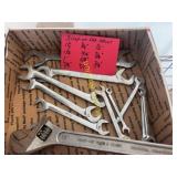 Snap on offset wrenches and crescent wrench