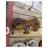 Block and tackle and lawn sprinkler