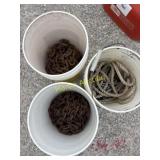 3 Buckets with chains