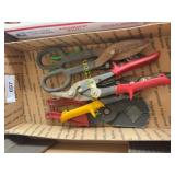 Lot of Assorted Metal Hand Tools, Snips and Shears