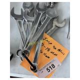 Snap on metric 10 to 18 mm wrenches