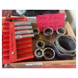 Assorted 3' Drive & Snap-on Sockets with Adapters