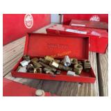 Snap-on Red Metal Box with Brass and Steel Fitting