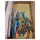 Box Of Pliers and misc tools