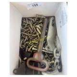 Box of Assorted Heavy Duty Metal Chains and Hardwa