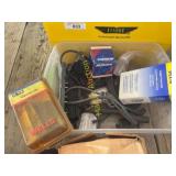 Box of Assorted Automotive Engine Parts and Contro