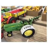 John Deere tractor with plow collectable