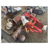 Two hitches with balls and jumper cable