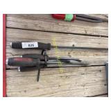 Set of Four Steel Pry Bars with Rubber Handles