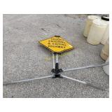 Sign & Stand: 'Trucks entering & Exiting roadway'
