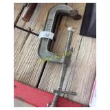 Large Heavy-Duty Malec C-Clamp, Cast Iron, USA Mad