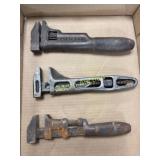 Box Of  adjustable Wrenches (3)