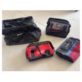 Set of Four Assorted Tool Bags ï¿½ Milwaukee, Porter