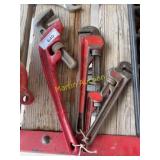 Set of Three Pipe Wrenches,