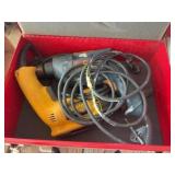 Metal Tool Box with Dewalt and Bosch Power Drills