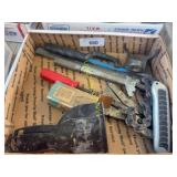 Assorted Hand Tools and Vintage Chain Pipe Wrench