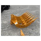 CAT 305 excavator rake with teeth  +