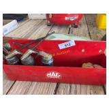 MAC Tools Red Metal Tool Caddy with Oil Cans