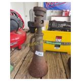 Vintage Cast Iron Fire Hose Nozzle with Handle