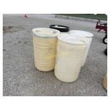 4-30 Gallon Plastic Barrels