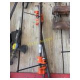 Pair of Heavy-Duty Pipe Clamps with Cast Iron Jaws