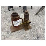 Two hydraulic bottle jacks 16 ton