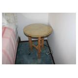 Rickety Homemade Table with Glass Top 22DX23.5H