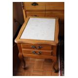 Bedside Table with Inlay  21x26x22H