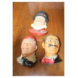 3 Bosson`s Chalkware Groucho Marx, Naval Seaman &