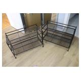 2 Metal Shelf Units 27x31x18.5H