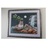 Lovely Framed Bunka Work 38x31.5