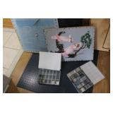 Unfinished Bunka work & yarn in Case