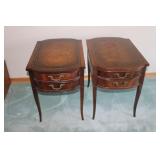 Pair of Wooden Side Tables 18x27x24H