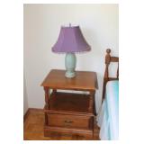 Bedside Table (Vilas) & Lamp 21x17x25.5H