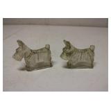 2 Vintage Glass Scotty Dog Candy Containers 4L