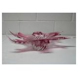 Vintage Pink 8 Point Art Glass 21LX11W