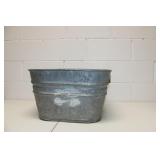 Large Vintage Galvanized Wash tub