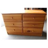 Pine- 6 Drawer Dresser 45x15x28H