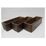 Antique Oak Sewing Machine Drawers x3