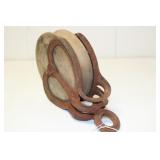 Large Cast Iron & Wood Pulley 12' From top/bottom