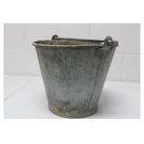 Vintage Galvanized Fireman`s Bucket 12DX10H