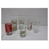 6 Micellaneous Coca Cola Glasses