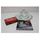 Glass Covered Cheese Dish & More